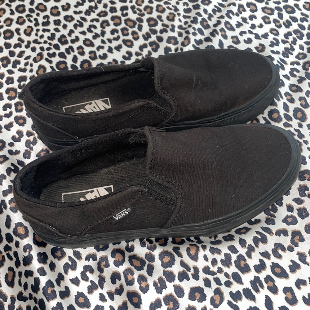 Used Black Slip on Platform Vans